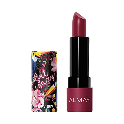 Son kem an toàn Almay Lip Vibes Lipstick with Vitamin E Oil & Shea Butter, Matte Cream Finish 0.14 Oz Get Crazy (Mỹ)
