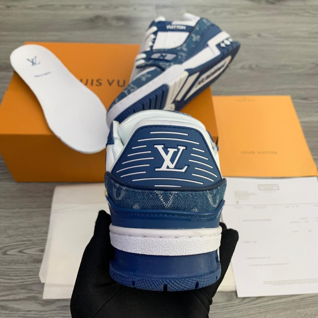 Giày thể thao LV xanh than , lv mẫu mới 2022 full box bill phụ kiện
