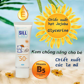 Kem chống nắng cho bé Sill Sun kids 50+ an toàn cho trẻ sơ sinh & em bé da nhạy cảm