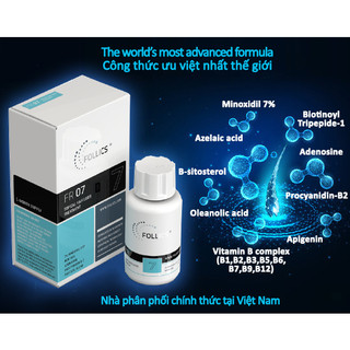 [Minoxidil 7% Follics FR07] Lotion ngăn rụng hói và thúc đẩy mọc tóc chuyên sâu cho nam