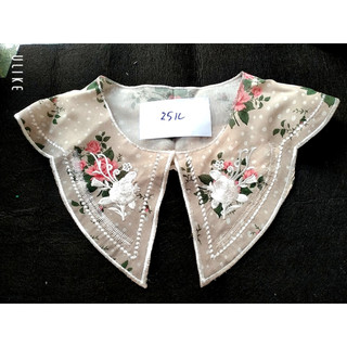 cổ áo voan thêu