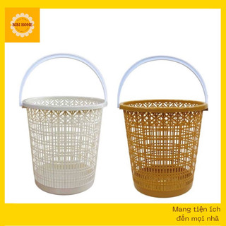 Thùng rác sọt rác nhựa gia dụng văn phòng chính hãng nhựa Việt nhật, Sọt rác mini tiện ích đan mây