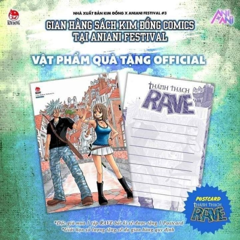 Postcard Thánh thạch Rave - Fes Aniani 2022 - NXB Kim Đồng