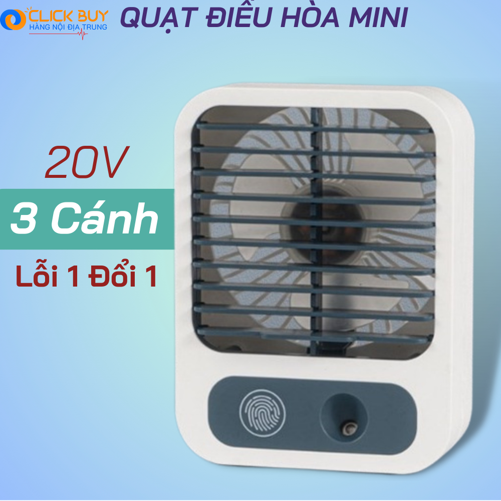 Quạt Điều Hòa Mini Để Bàn Trong Suốt Sạc USB Tiện Dụng