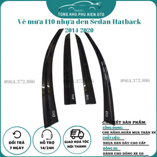 Vè che mưa xe Grand I10 bản sedan/hatback 2014-2020, nhựa đen cao cấp
