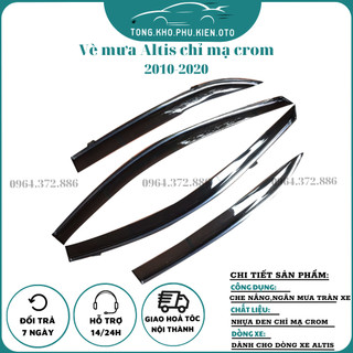 Vè che mưa Toyota Altis chỉ mạ crom 2010-2020-Mẫu cao cấp