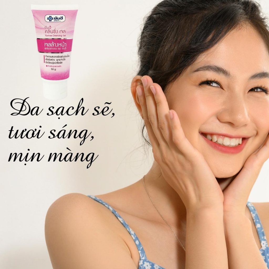 Gel rửa mặt Yanhee Cleansing ngăn ngừa mụn và nếp nhăn, loại bỏ dầu dầu và bụi bẩn, dưỡng ẩm cho da 50g