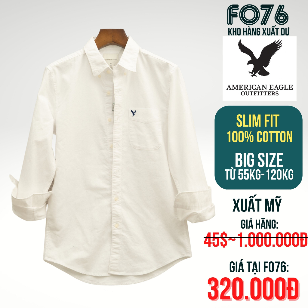 Áo Sơ Mi Nam Dài Tay Oxford American Egle xuất Mỹ