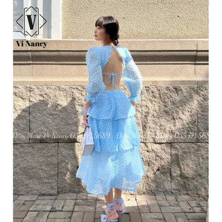 Đầm maxi khoét eo