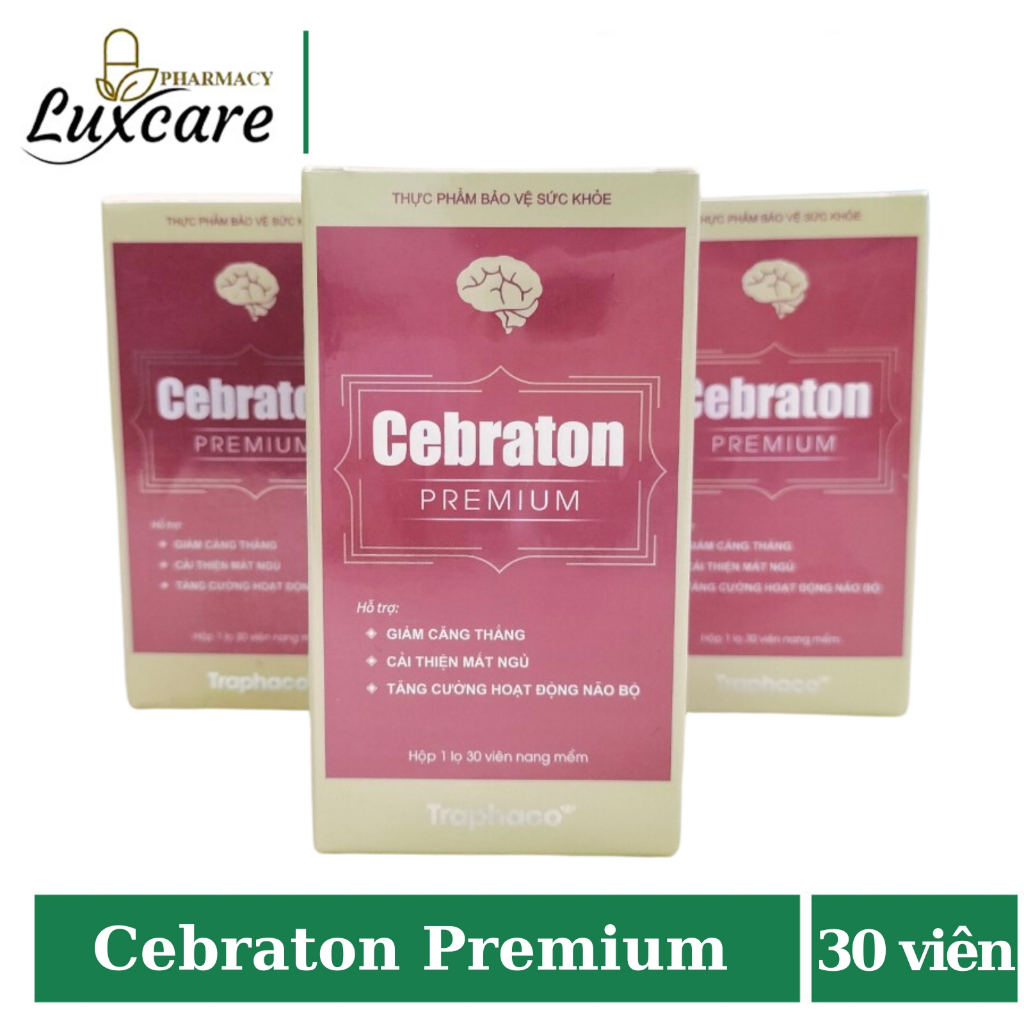 Cebraton Premium hỗ trợ hoạt huyết cải thiện tình trạng mất ngủ (hộp 30 viên) - Luxcare Pharmacy