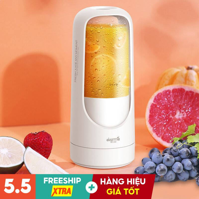 Máy Xay Sinh Tố Tích Điện Không Dây 300ML Cầm Tay Di Động 45W Pin 1200mAh