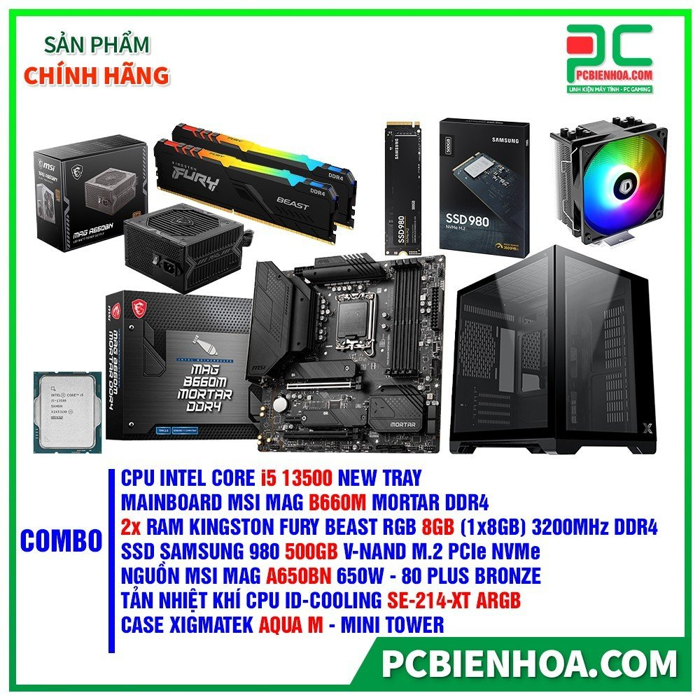 Combo máy tính I5 12400 B660M 16G 500G 650W-36 Tháng | BigBuy360 - bigbuy360.vn