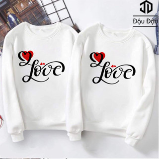 Áo Nỉ Unisex Đôi Sweater Thu Đông