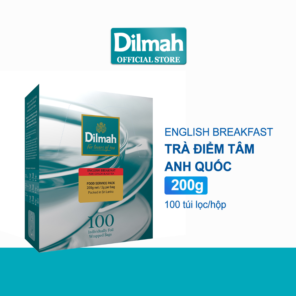 Trà Dilmah English Breakfast - Điểm Tâm Buổi Sáng 200g - 100 túi