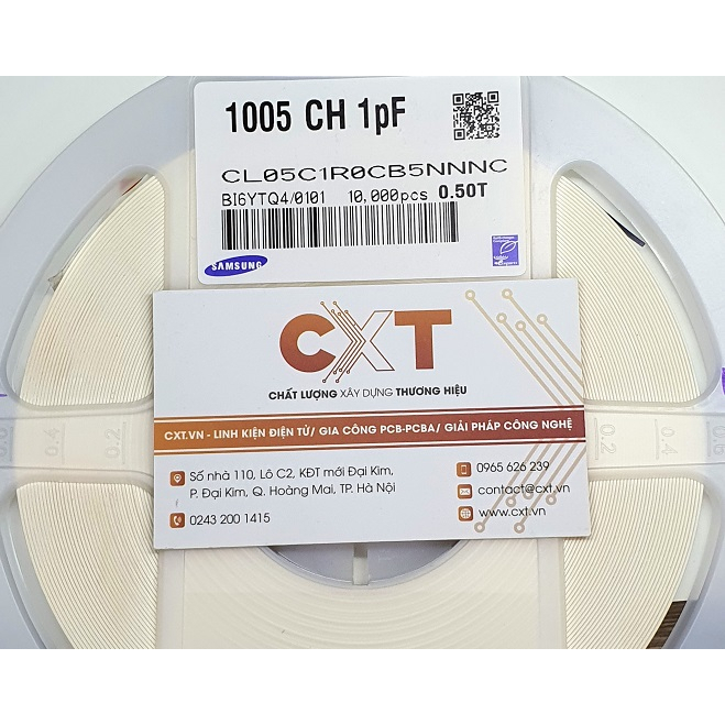Tụ dán 0402 50V các giá trị (10c)