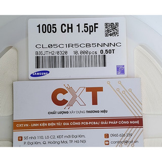 Tụ dán 0402 50V các giá trị (10c)