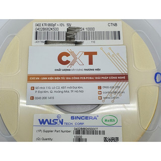 Tụ dán 0402 50V các giá trị (10c)
