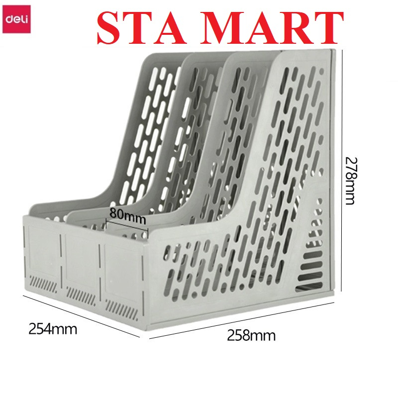 File 3 ngăn / Giá đựng tài liệu 3 ngăn Deli 9845