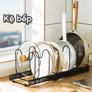 GKSOOK ⭐ Kệ úp xoong nồi，Giá úp nồi, chảo đa năng có thể điều chỉnh độ dài của cả giá để và từng khoang
