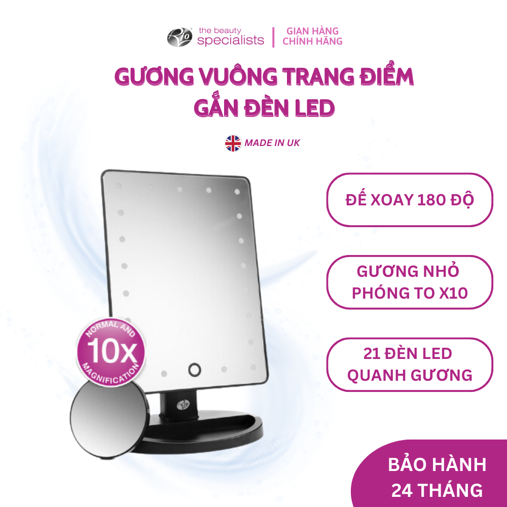 Gương trang điểm hình vuông RIO MMSP