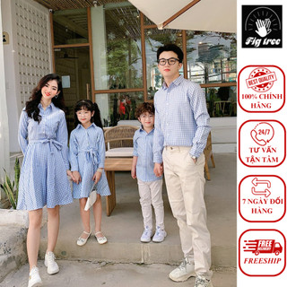 Combo Gia Đình FIGTREE Caro Xanh Mã 147A Siêu Xinh