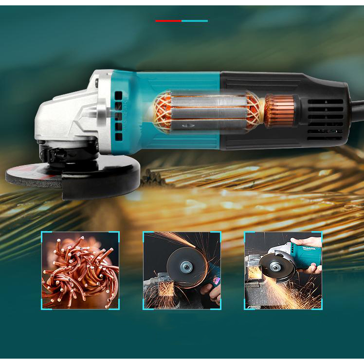MÁY MÀI MAKITA 9556HN 1 TẤC CÔNG TẮC TRƯỢT BÊN HÔNG LÕI ĐỒNG 100% TẶNG KÈM ĐĨA CẮT