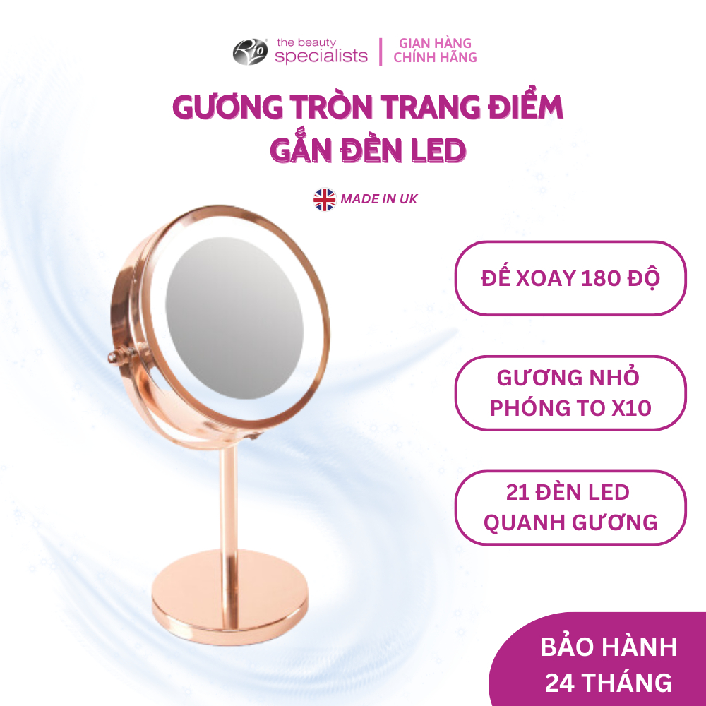 Gương tròn để bàn 2 mặt Cosmetic & Makeup Mirror RIO MMST