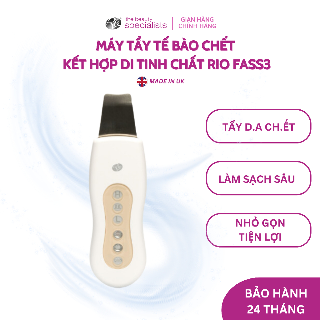 Máy tẩy tế bào chết kết hợp di tinh chất công nghệ siêu âm Utrasonic Facial RIO FASS3