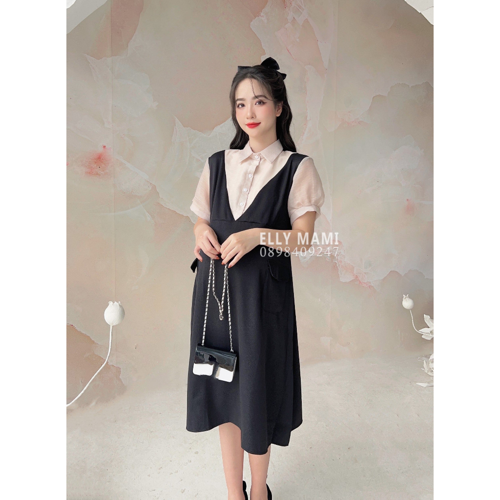 ( 40kg - 95kg) Đầm Bầu , Suông Liền 2 Túi Nắp Form Dễ Mặc Thoải Mái Suốt Thai Kì &amp; Sau Sinh ( Kèm Ảnh Thật + Video )