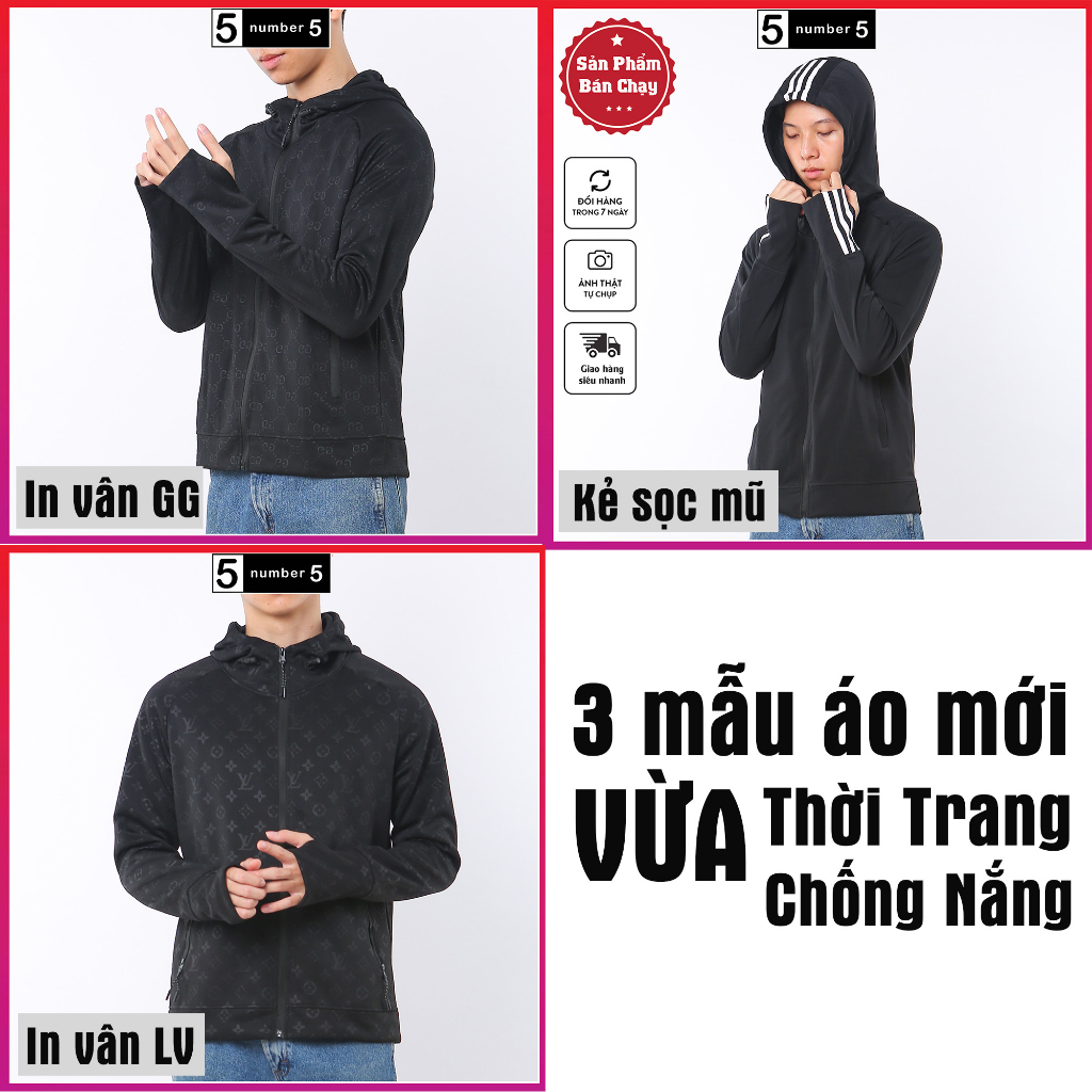 Áo Chống Nắng Nam Vải Kim Cương Chống Tia UV Thoáng Mát Mới Nhất 2023
