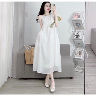 Đầm bigsize hai dây dáng dài xòe bồng xinh xắn ( Thời trang Vicky G - Anitagreen ) HN0523-D005