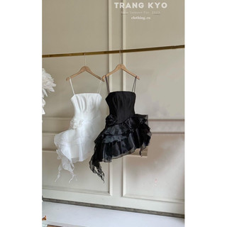 Đầm corset voan tầng