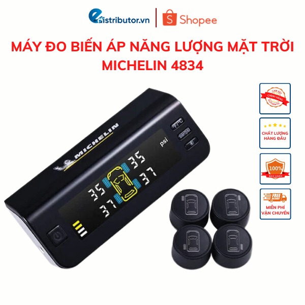 Hệ thống cảm biến đo áp suất lốp năng lượng mặt trời cho ô tô Michelin 4834 - Hàng chính hãng