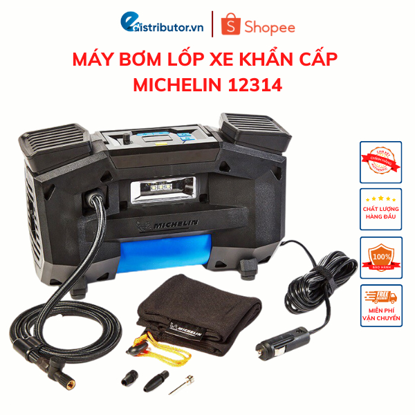 Máy bơm lốp xe khẩn cấp Michelin 12314 - Hàng chính hãng