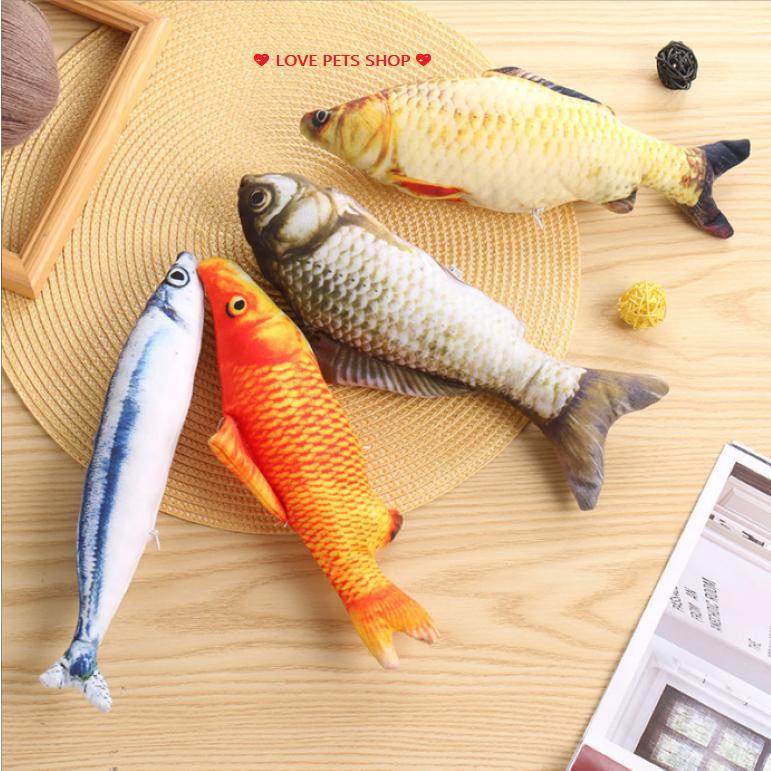 ĐỒ CHƠI CHO CHÓ MÈO CÁ NHỒI BÔNG 3D - LOVE PETS SHOP