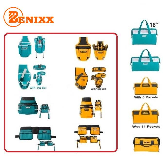 Túi đồ nghề - Đeo thắt lưng - Túi đựng chứa đựng dụng cụ cơ khí Giỏ xách dụng cụ cầm tay chính hãng TOTAL INGCO