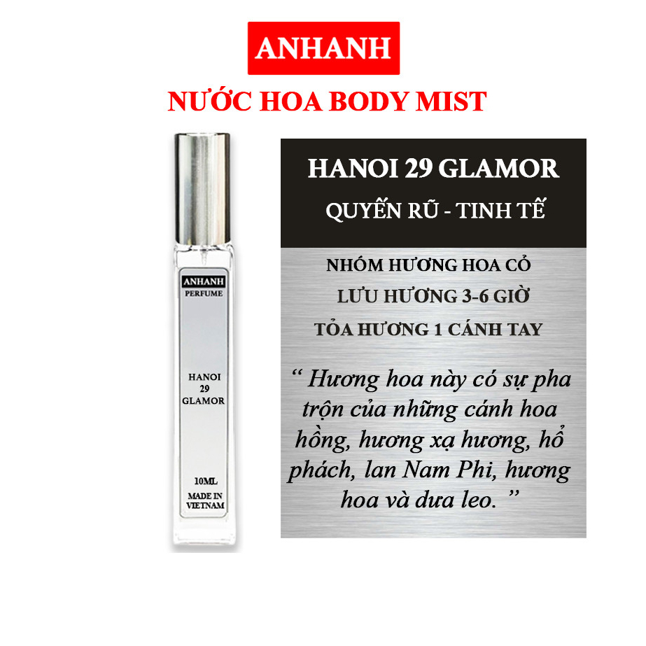 ✅ Tinh dầu Nước hoa nữ Body Mist ANHANH - mùi hương dịu ngọt, nhẹ nhàng, quyến rũ - Lưu hương 3-6 tiếng