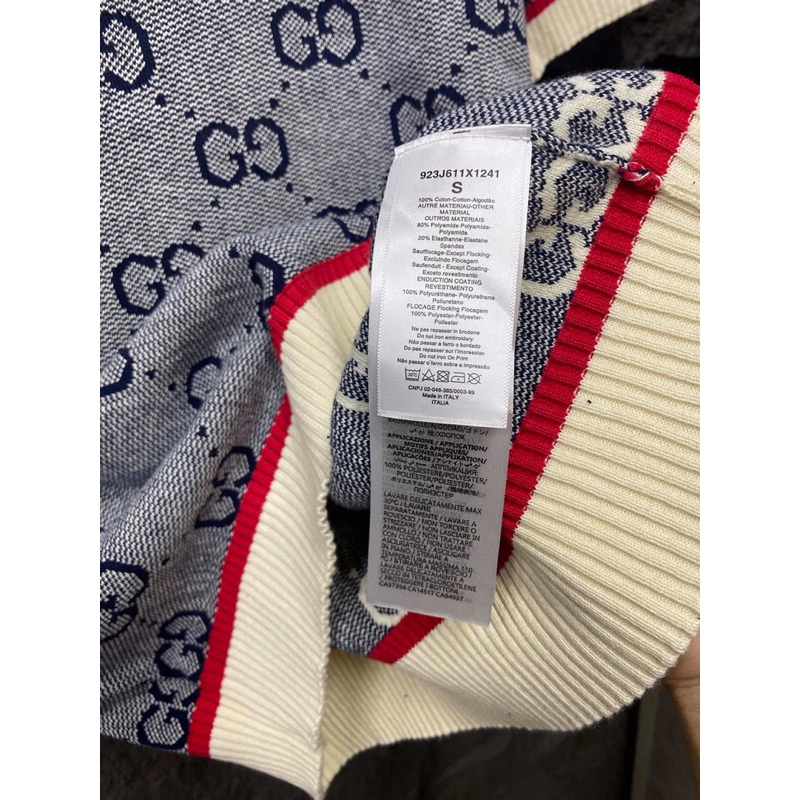 ⚡️[Hight Quality] Hàng Có Sẵn!! New Áo Len G.C Cộc Tay Họa Tiết Monogram Đặc Trưng - Hàng Loại 1 Chất Len Mịn Mặc Mát