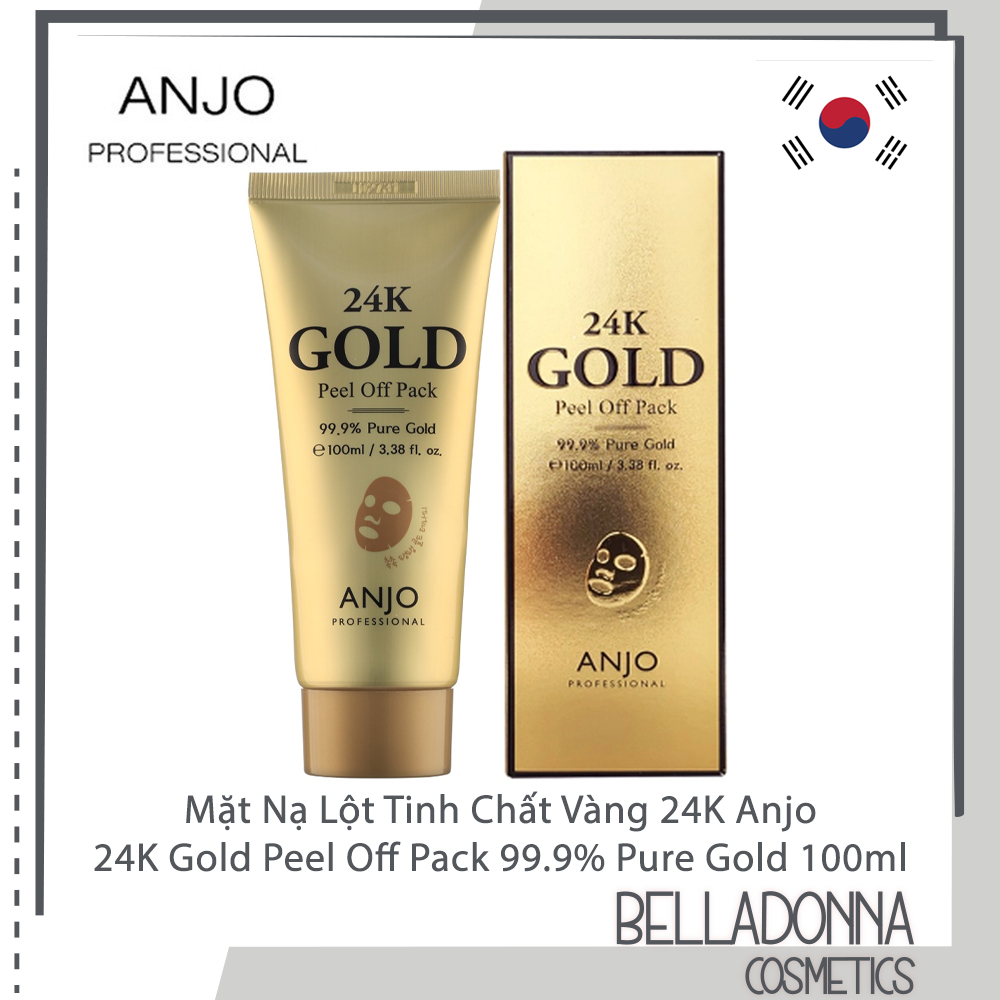 Mặt Nạ Lột Tinh Chất Vàng 24K Anjo Professional 24K Gold Peel Off Pack 99.9% Pure Gold 100ml