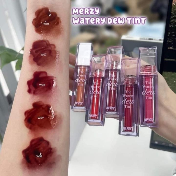 Son Tint Lì, Lâu Trôi Cho Đôi Môi Ẩm Mịn Merzy The Watery Dew Tint 4g