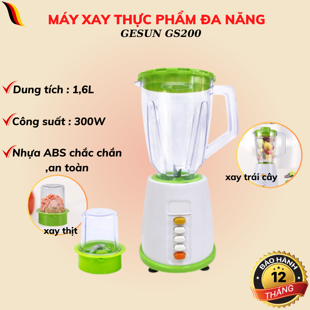 Máy xay sinh tố 2 cối đa năng công suất 300W chắc ,khỏe ,Máy xay rau củ quả ,thịt ,xay đá .Bảo hành 1 đổi 1 - 12 Tháng
