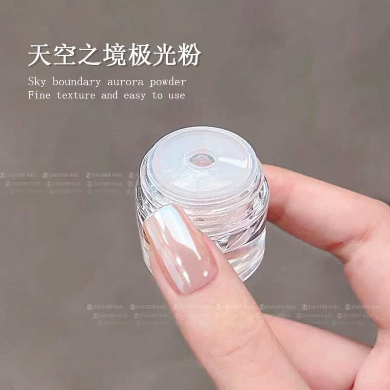 Tráng gương ngoc trai Trắng Bạc siêu đẹp trang trí nail