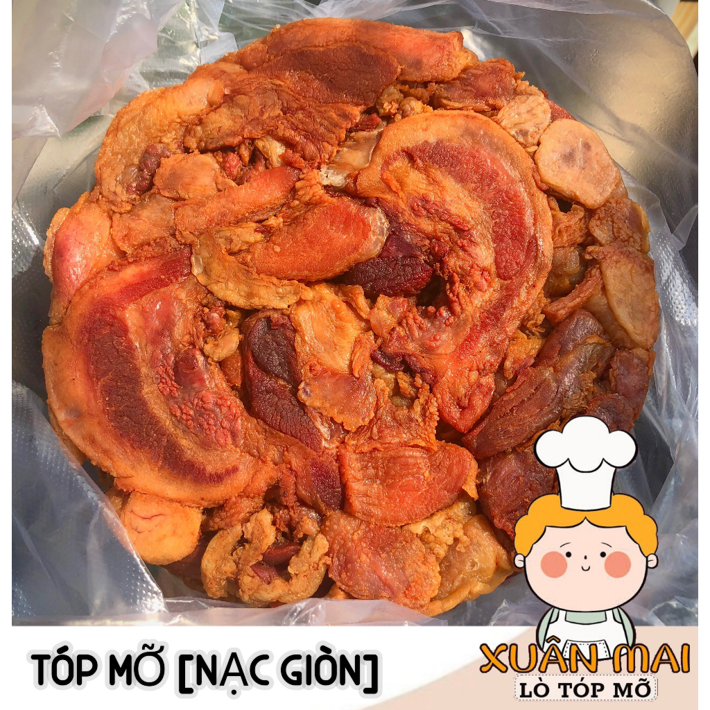 Nửa bánh tóp mỡ nạc Hút Chân Không-250g/gói