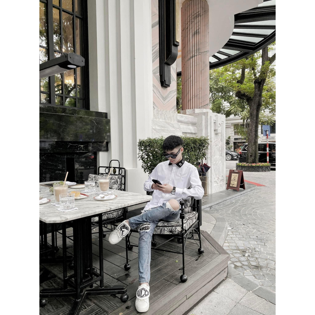 [Mã FATREND5 giảm đến 30k đơn 99k] Áo Sơ Mi Burberry BBR Dài Tay Cổ Dệt Chữ Thêu Phong Cách Thời Trang Cao Cấp | BigBuy360 - bigbuy360.vn