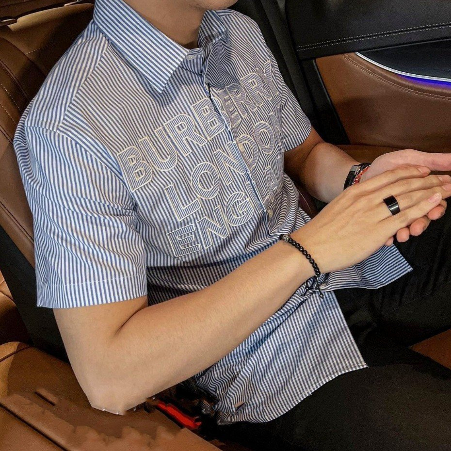 Áo Sơ Mi BURBERRY LONDON ENGLAND Ngắn Tay Cao Cấp