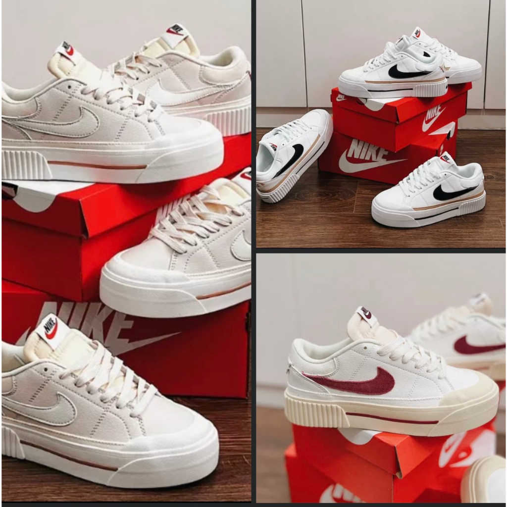 Giày sneaker NIKE Court Legacy Độn đế,bản đê cao (DZ4766-133)-Full box