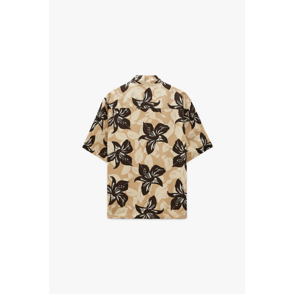 Áo sơ mi ngắn tay Zara authentic PRINTED size M