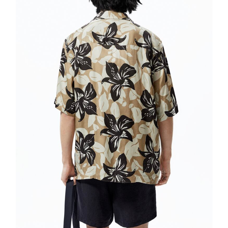 Áo sơ mi ngắn tay Zara authentic PRINTED size M