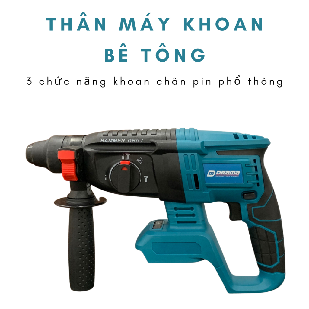 Thân Máy khoan Bê Tông Pin Chân Pin Makita 18v 3 chức năng