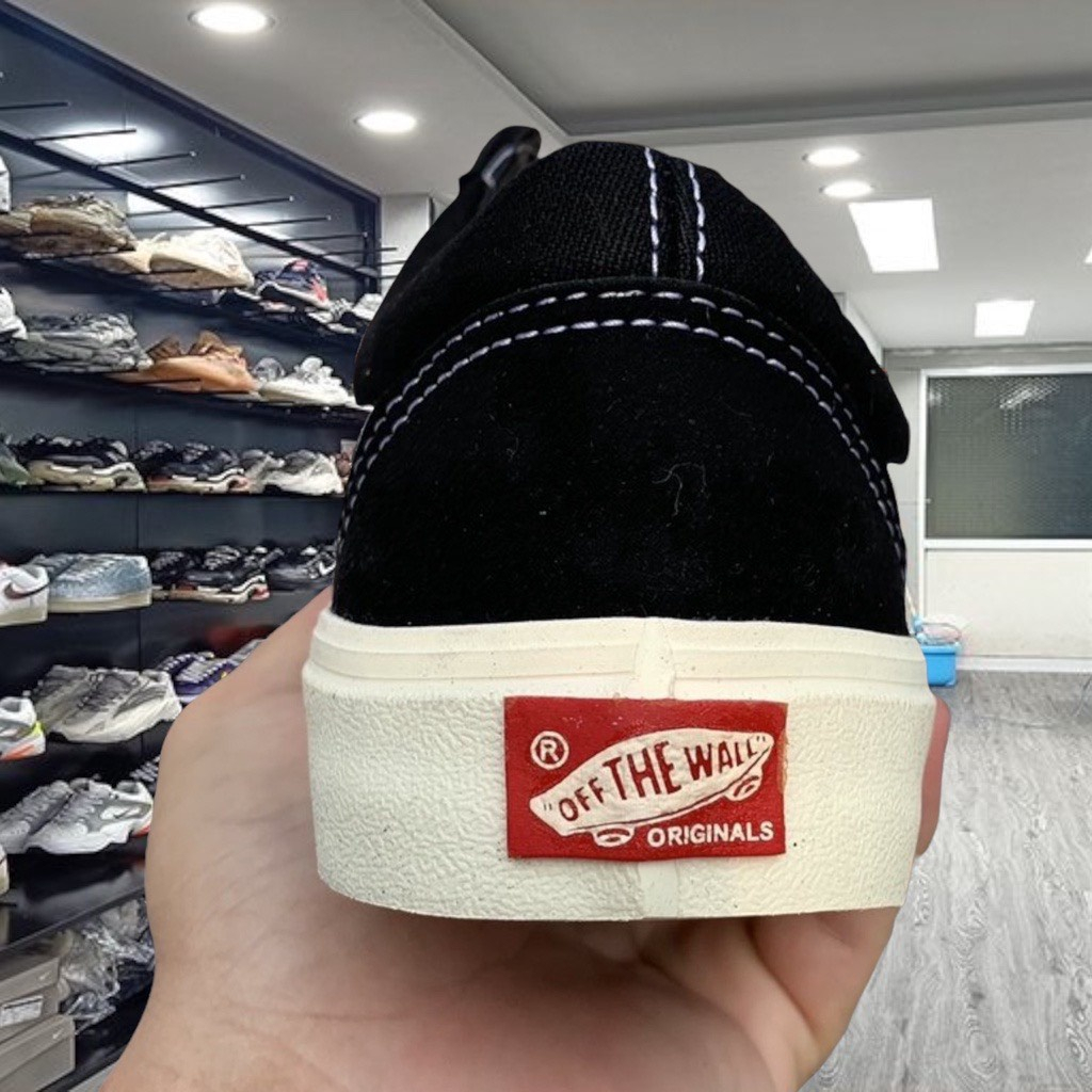 Giày Vans Vault Old Skool Bản Cao Cấp Đen Hai Sọc Trắng Đế Kếp 3cm Full Bill Và Box Siêu Hot